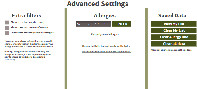 advanced options placeholder